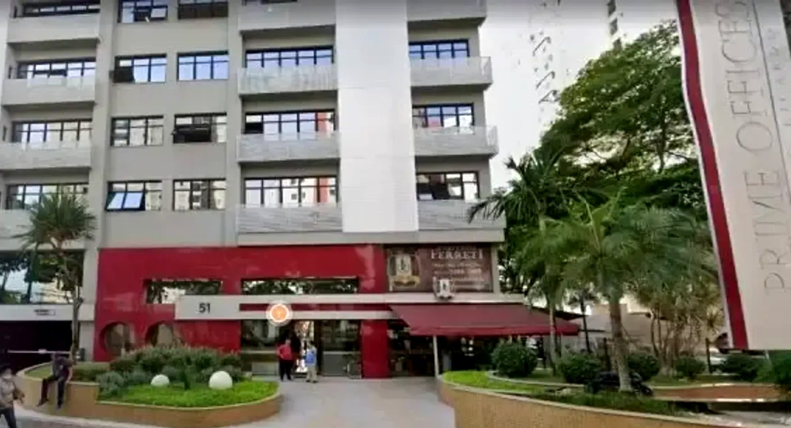 Fachada do Edifício Prime Offices, na Rua Benedito Osvaldo Lecques, 51, Parque Residencial Aquarius, São José dos Campos